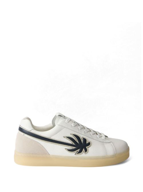 Sneakers uomo Palm Angels Palm Tennis bianche con dettaglio beige PALM ANGELS | PMIA111S26LEA0020146